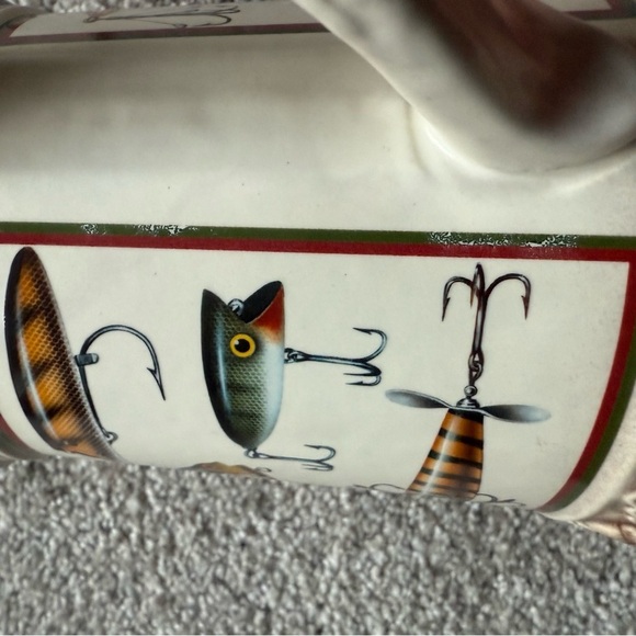 Jon Q. Wright rare vintage fishing lures stein with original tag - Picture 11 of 13